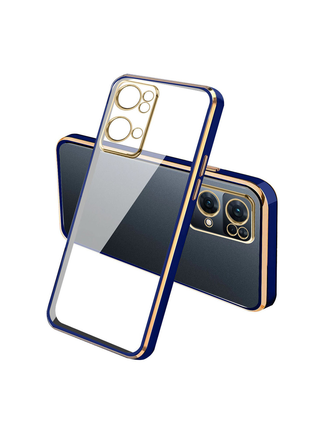 

Karwan Squareplatting Oppo Reno 7 Pro Back Case, Blue