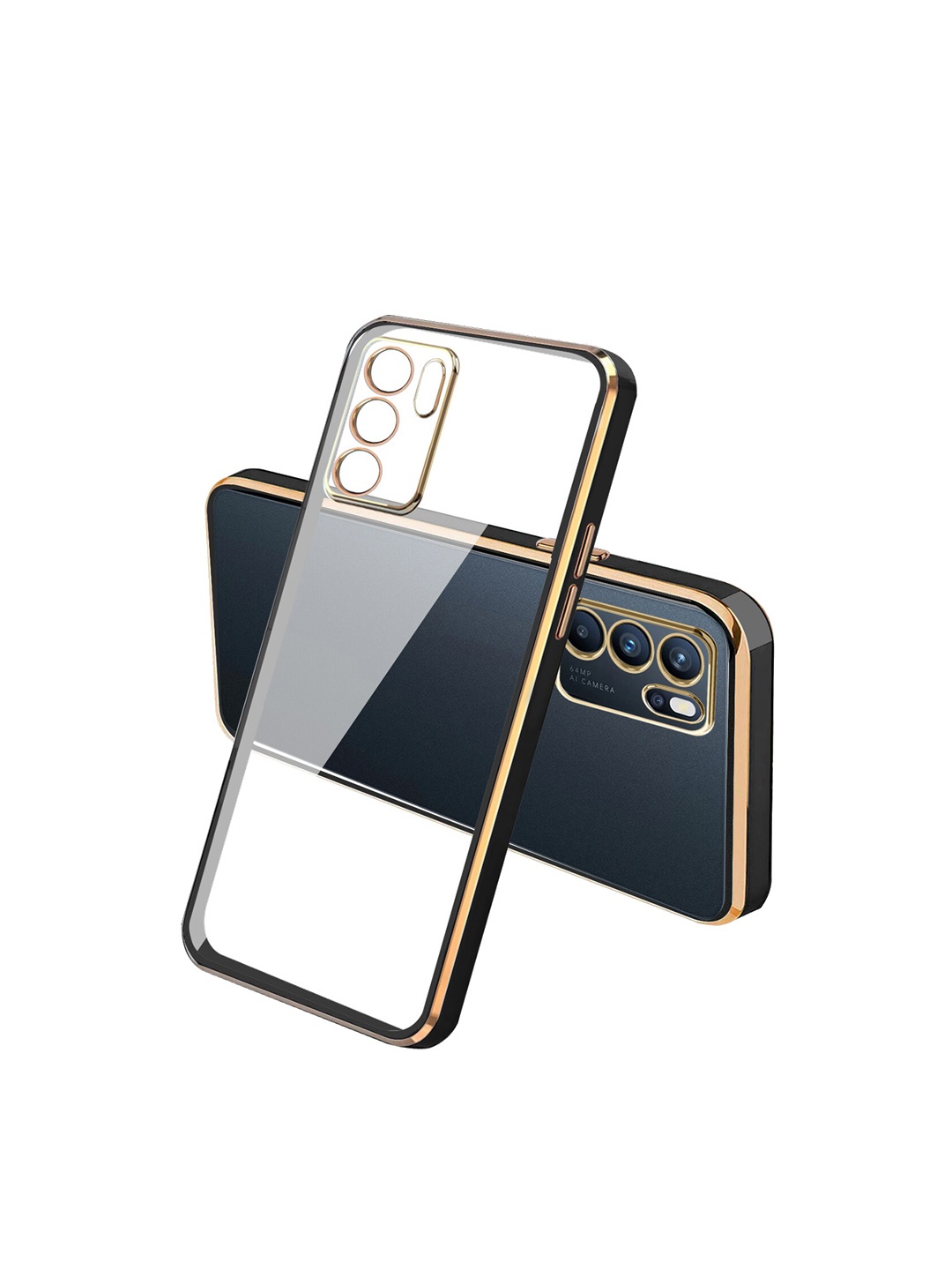 

Karwan Oppo Reno 6 Pro Phone Back Cover, Black