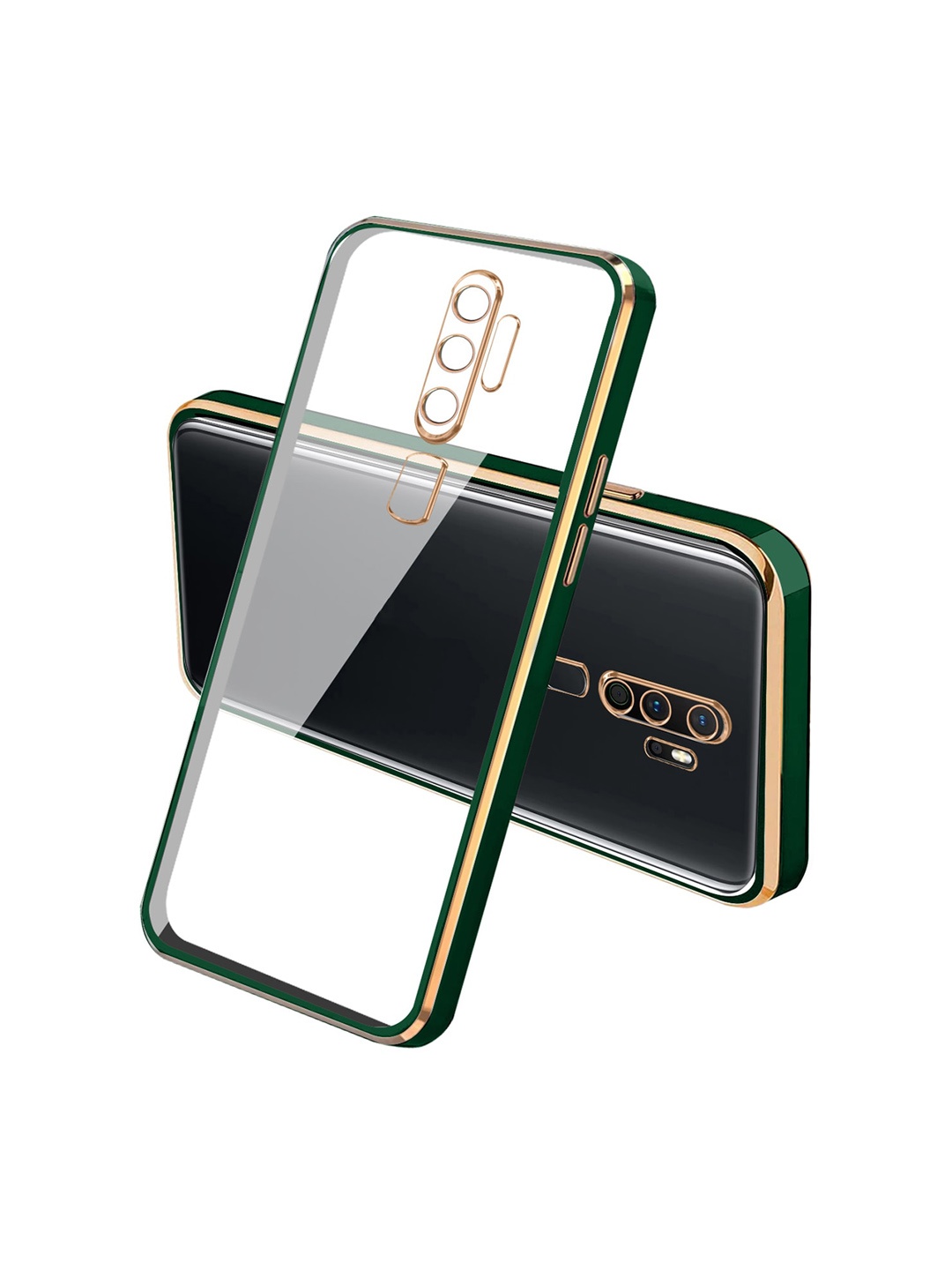 

Karwan Square Plated OPPO A5 2020 Silicone Phone Back Case, Green
