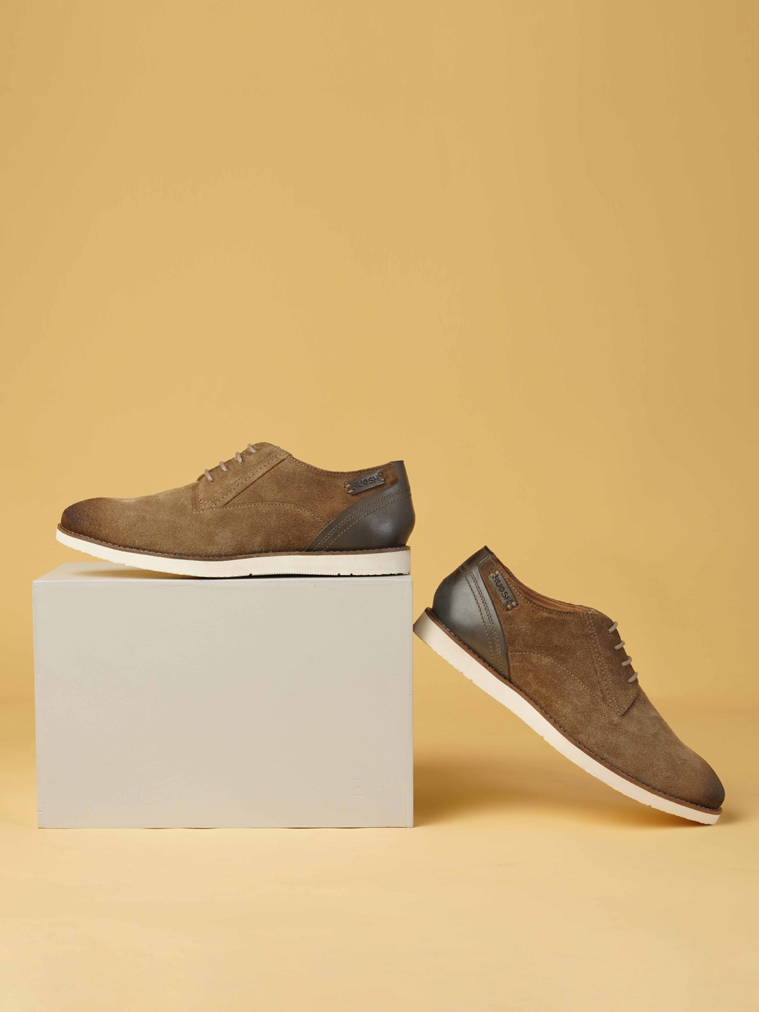 

Ruosh Men Leather Comfort Insole Oxfords, Tan