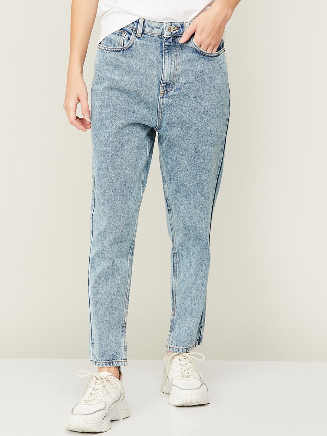 

Fame Forever by Lifestyle Women Heavy Fade Cotton Jeans, Blue