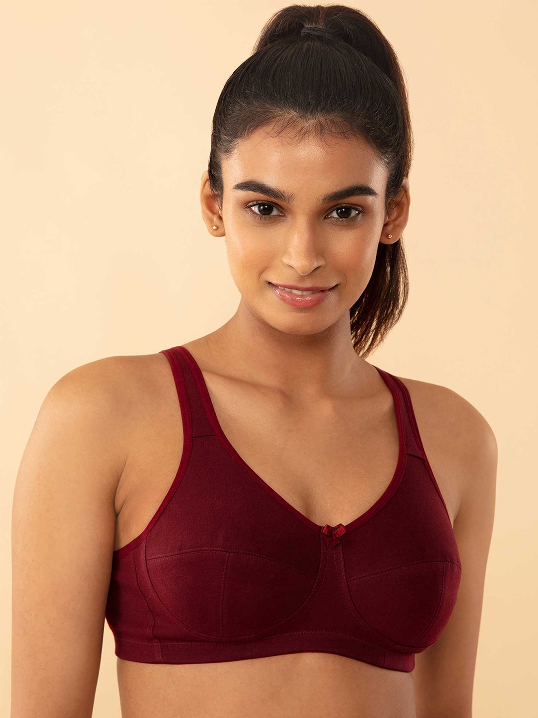 

Nykd Women 3 Section Super Support Bra (NYB188), Burgundy