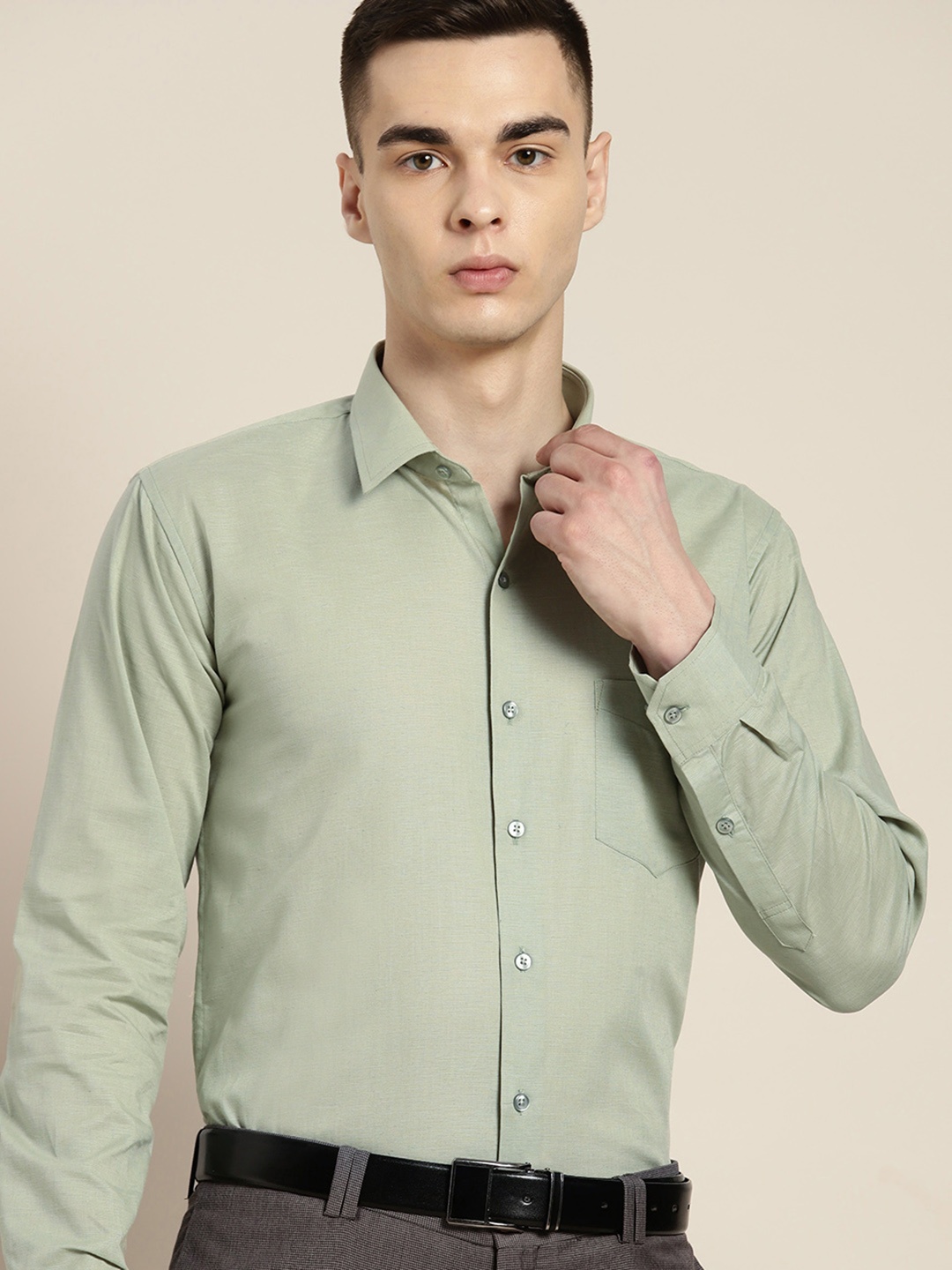 

Hancock Premium Slim Fit Formal Shirt, Green