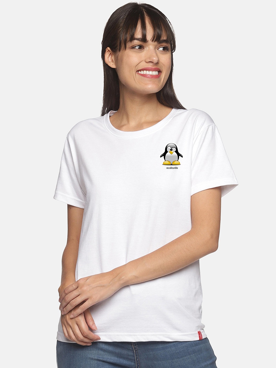 

NOT YET by us Drop-Shoulder Sleeves Cotton T-shirt, White