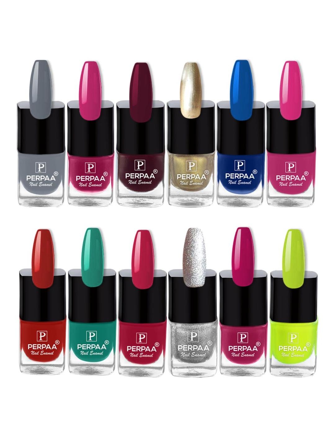 

PERPAA Set of 12 Trendy Quick-Drying & Long Lasting Gel Nail Enamel 5 ml each - Combo 29, Multi