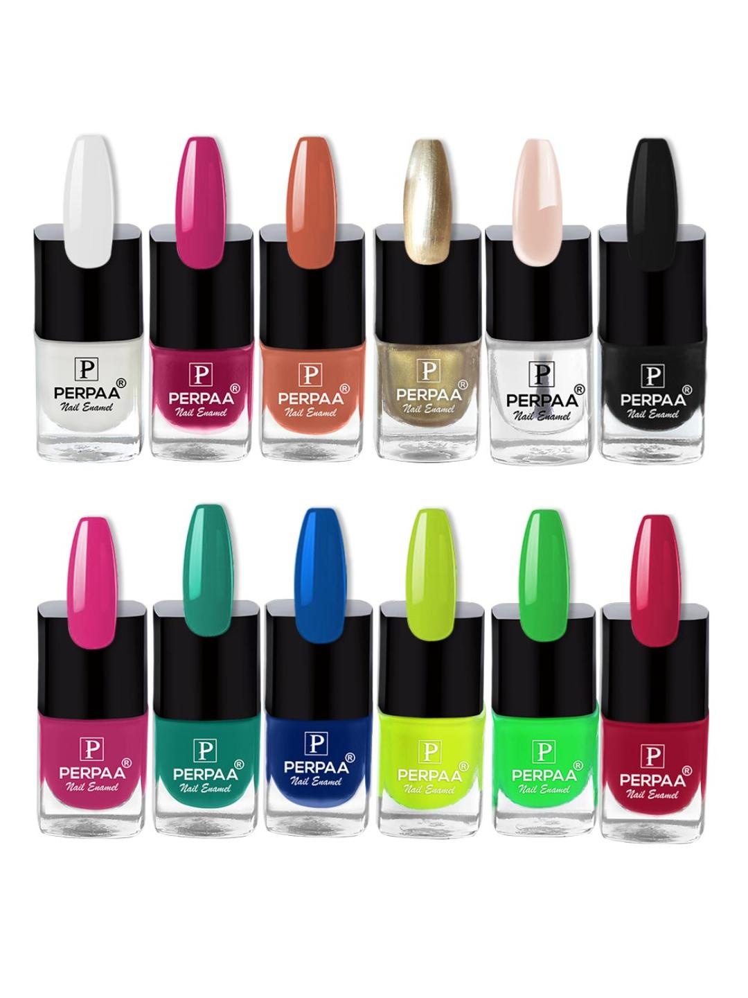 

PERPAA Set Of 12 Trendy Quick-Drying Gel Based Nail Polish 5 ml Each - Combo No 26, Multi