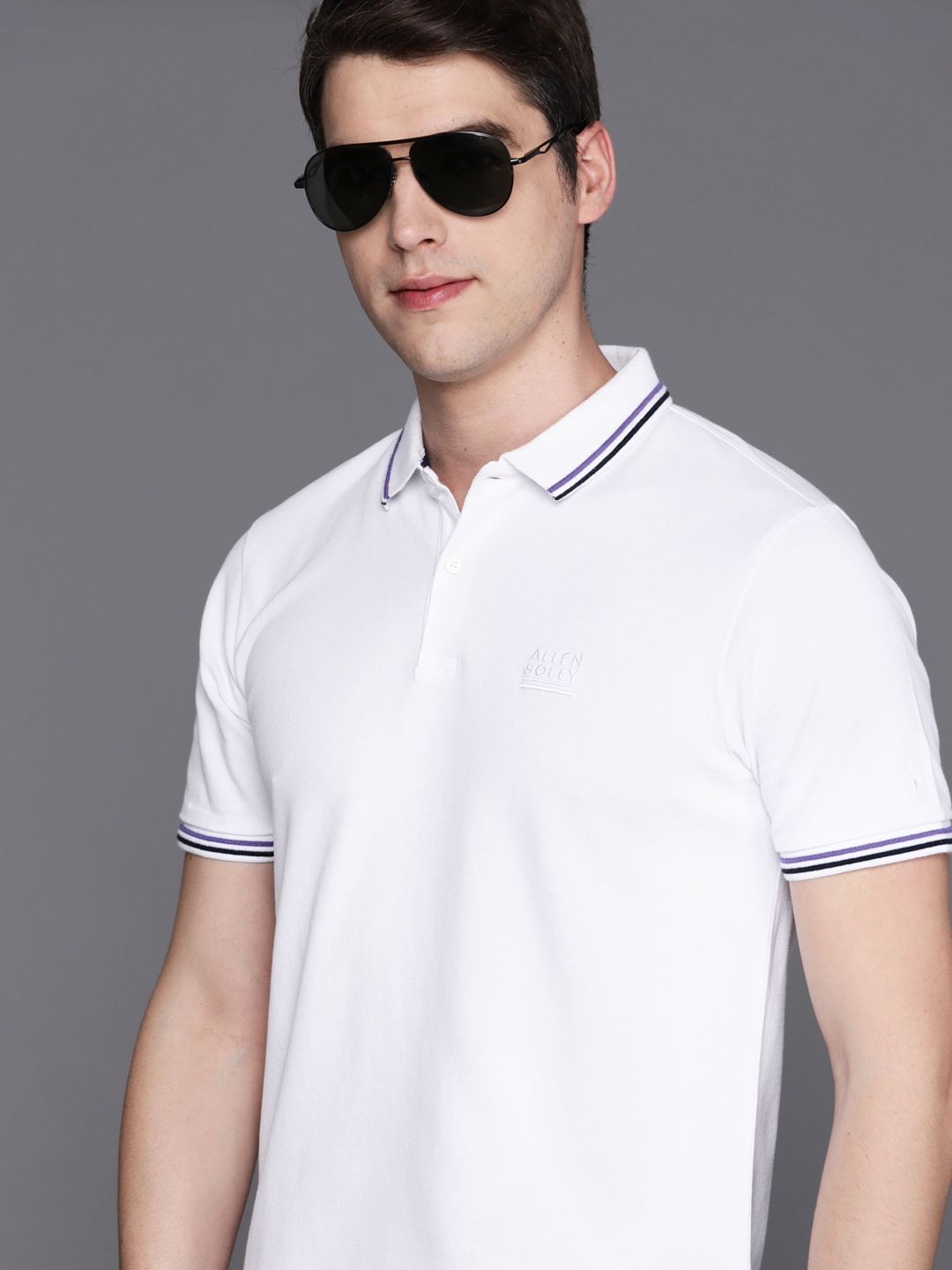 

Allen Solly Polo Collar Pure Cotton T-shirt, White