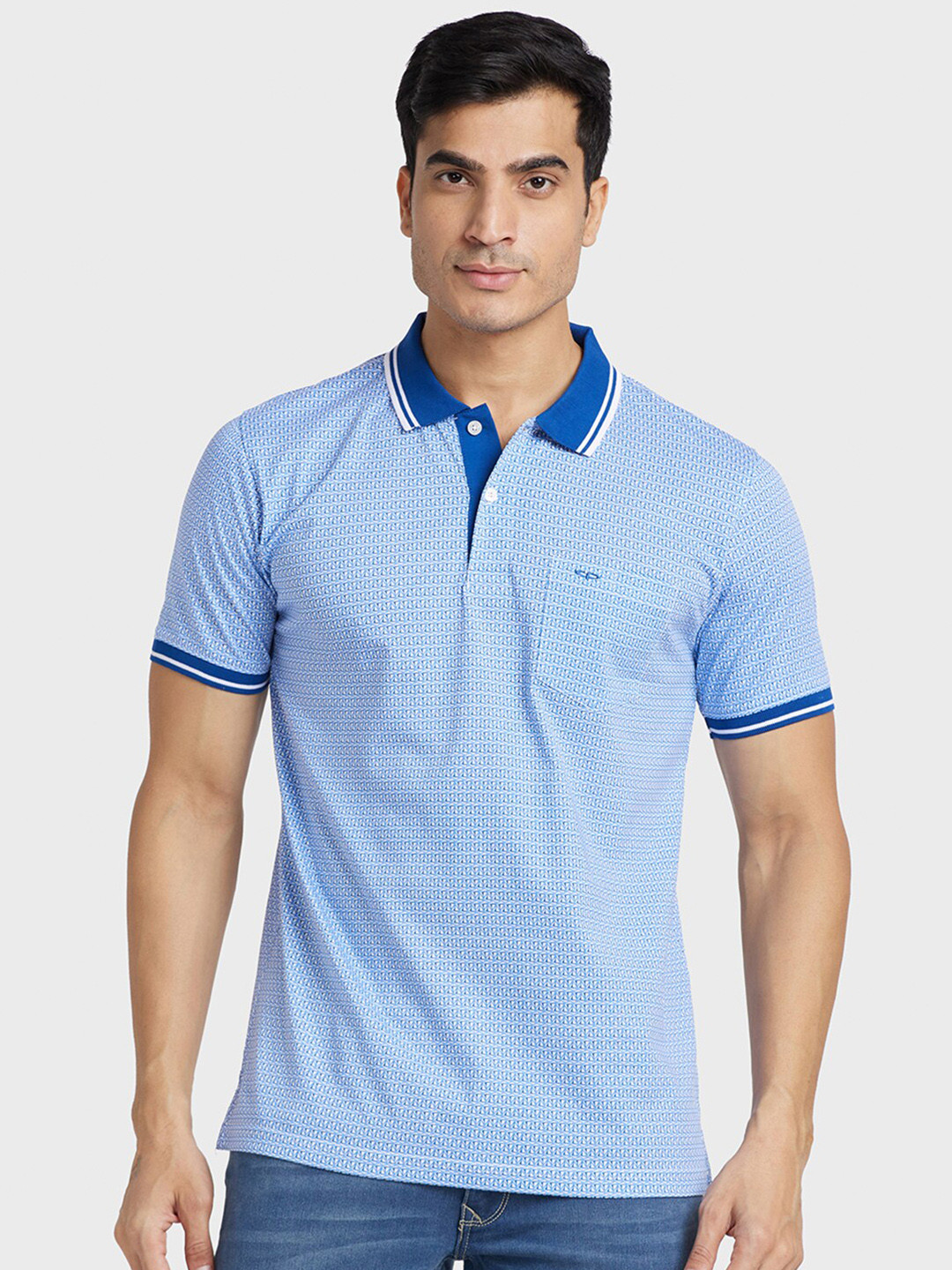 

ColorPlus Polo Collar Cotton T-shirt, Blue