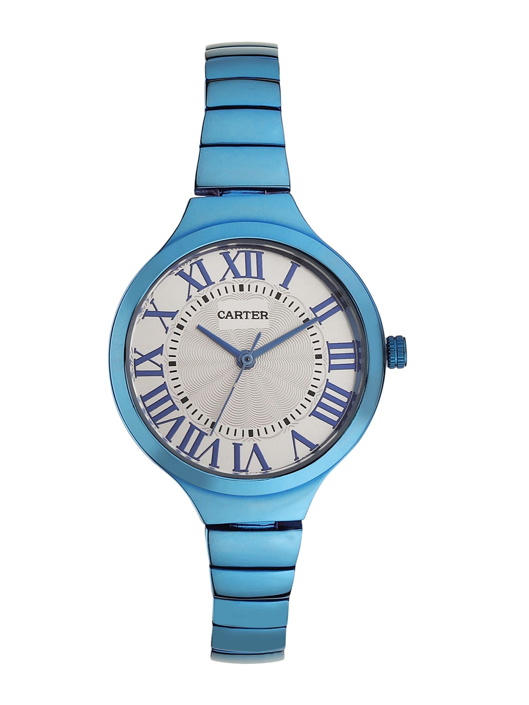 

Sandy D Carter Women Round Dial & Bracelet Style Straps Analogue Watch- SD-Carter-23-02-WH, Blue