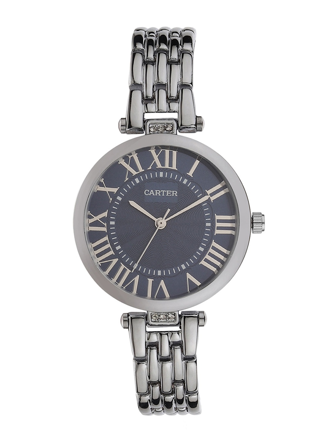 

Sandy D Carter Women Round Dial & Bracelet Style Straps Analogue Watch-SD-Carter-23-07-BL, Navy blue