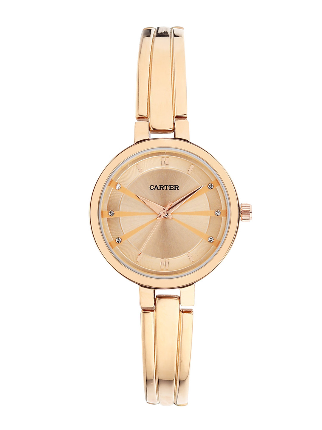 

Sandy D Carter Women Embellished Bracelet Style Straps Analogue Watch SD-Carter-23-23-RG, Rose