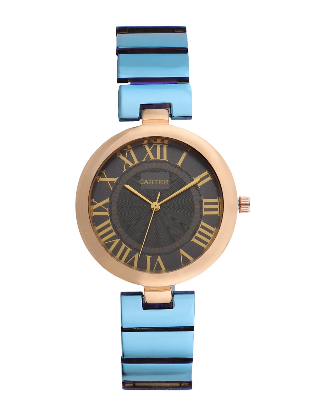 

Sandy D Carter Women Bracelet Style Straps Analogue Watch SD-Carter-23-03-BK-YL, Black