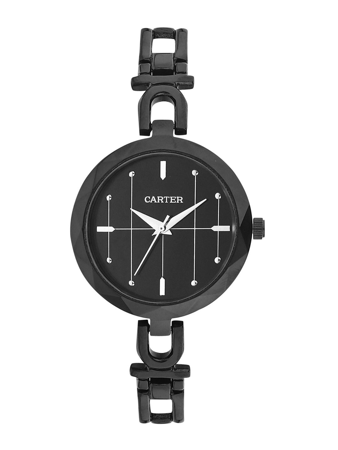 

Sandy D Carter Women Bracelet Style Straps Analogue Watch SD-Carter-23-18-BK, Black