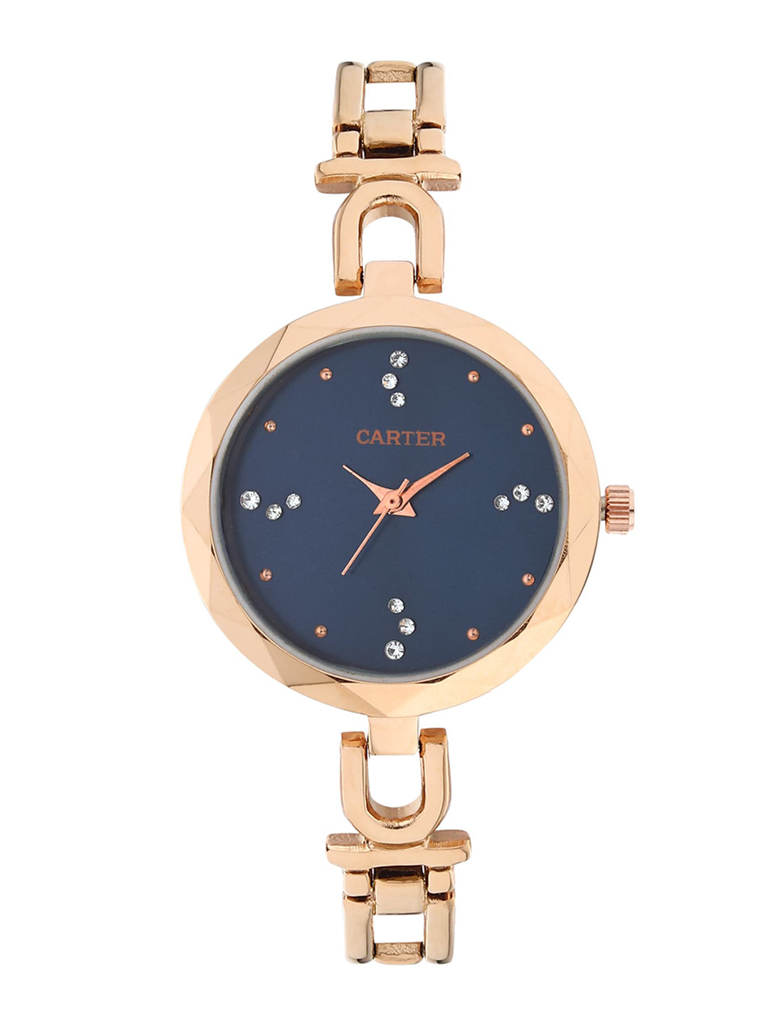 

Sandy D Carter Women Embellished Bracelet Style Straps Analogue Watch SD-Carter-23-16, Black