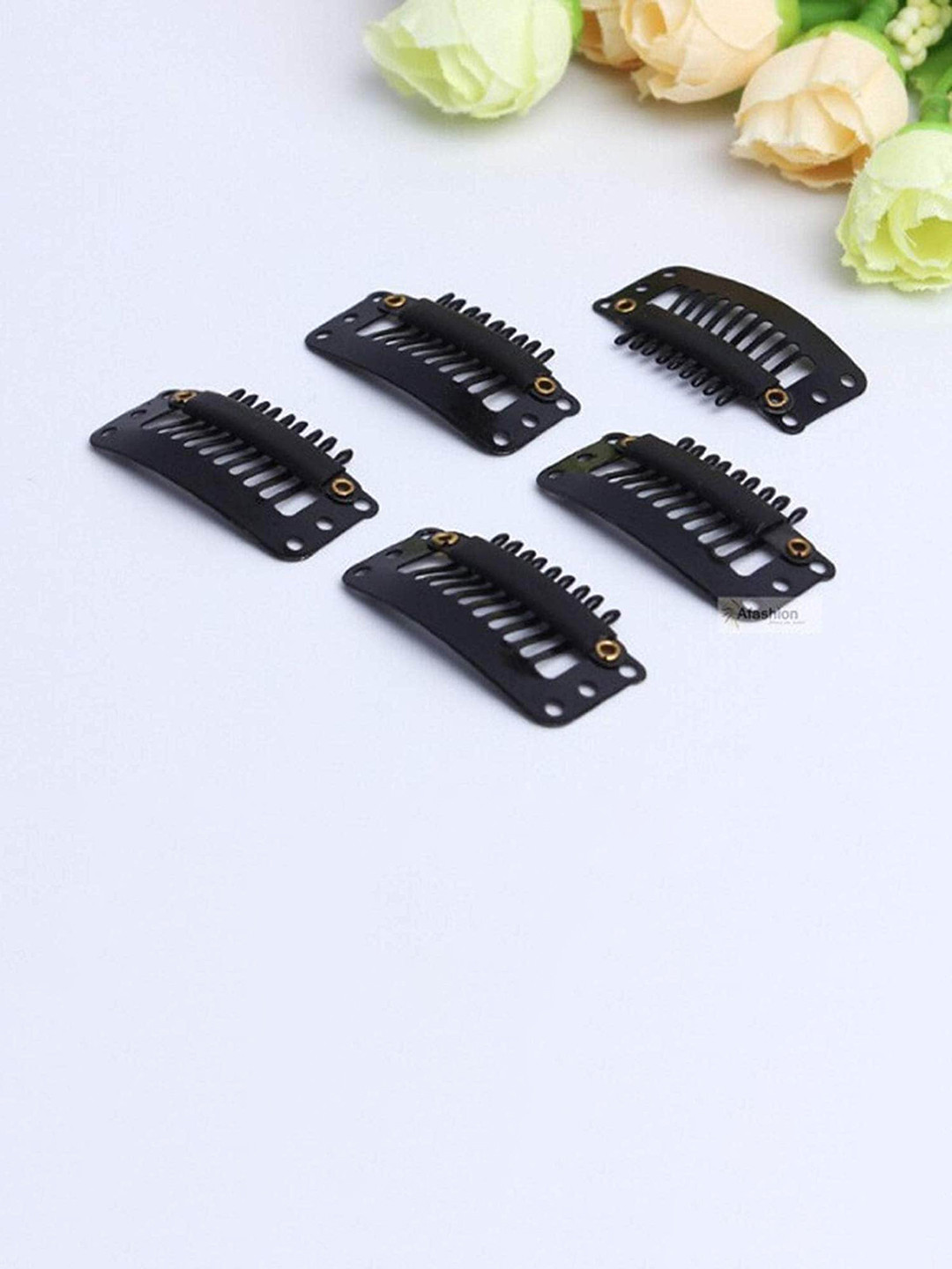 

CHANDERKASH Women Set of 12 French Barrette, Black