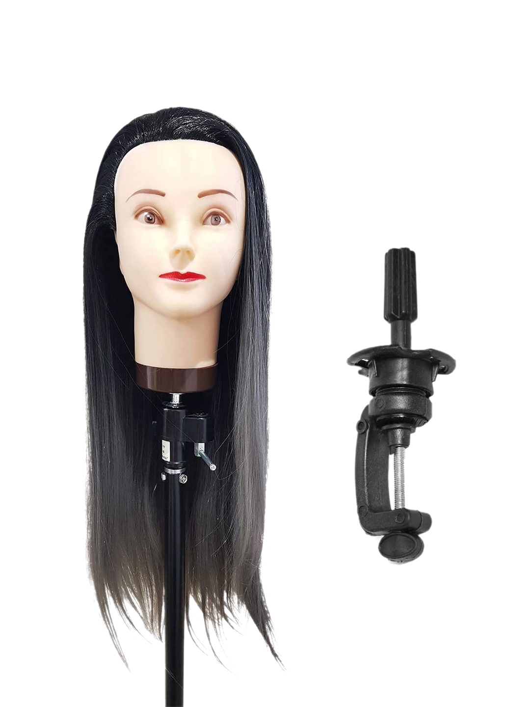 

CHANDERKASH Professional Hair Styling Mannequin Hair Dummy For Hair Styling & Cutting Practice - 24 Inches, Black