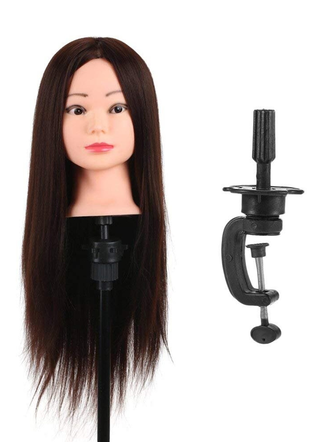 

CHANDERKASH Multipurpose Silky Hair Dummy For Hair Styling & Cutting Practice - 24 Inches, Brown
