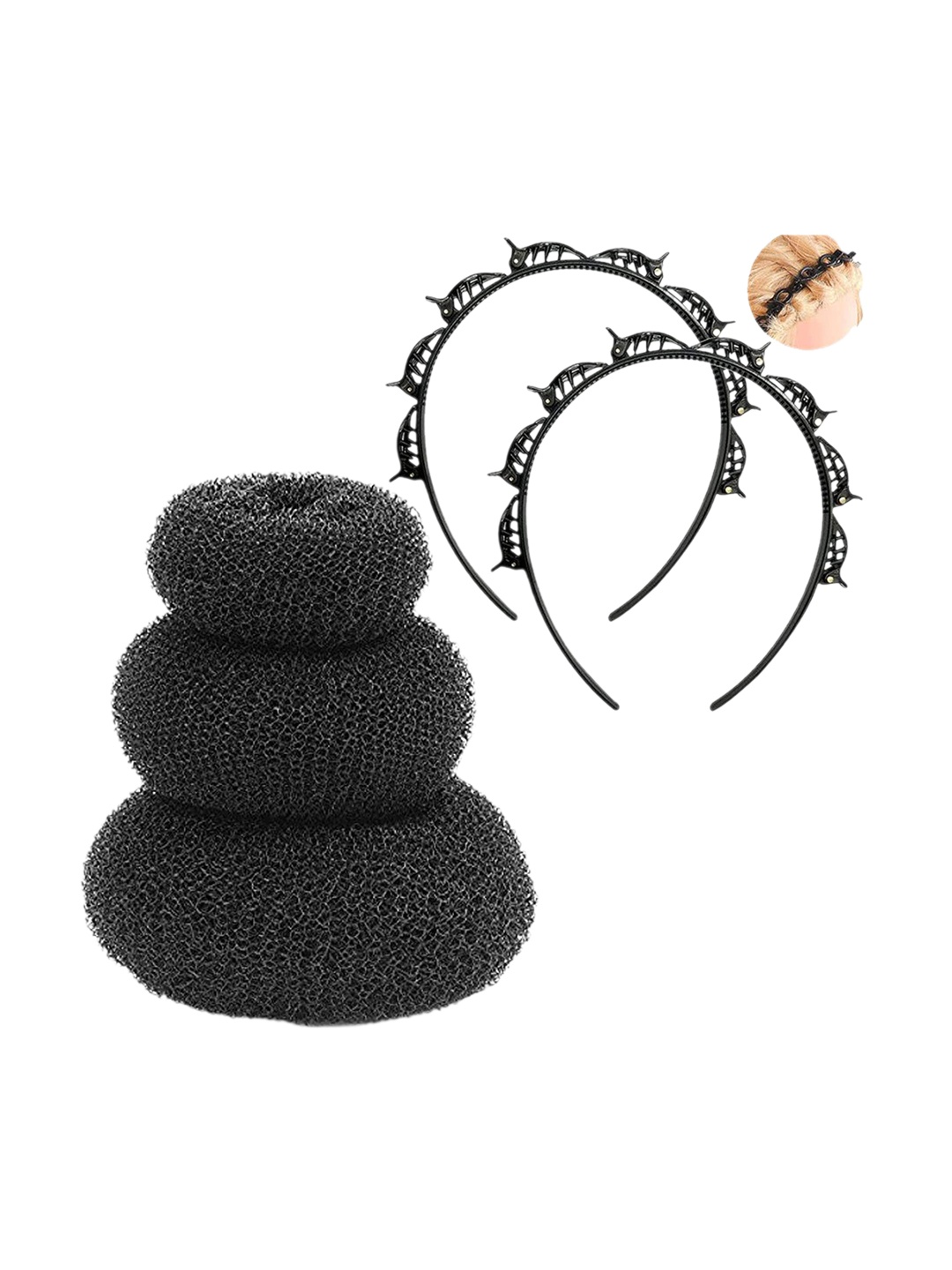 

CHANDERKASH Women Set of 5 Hair Accessory Set, Black