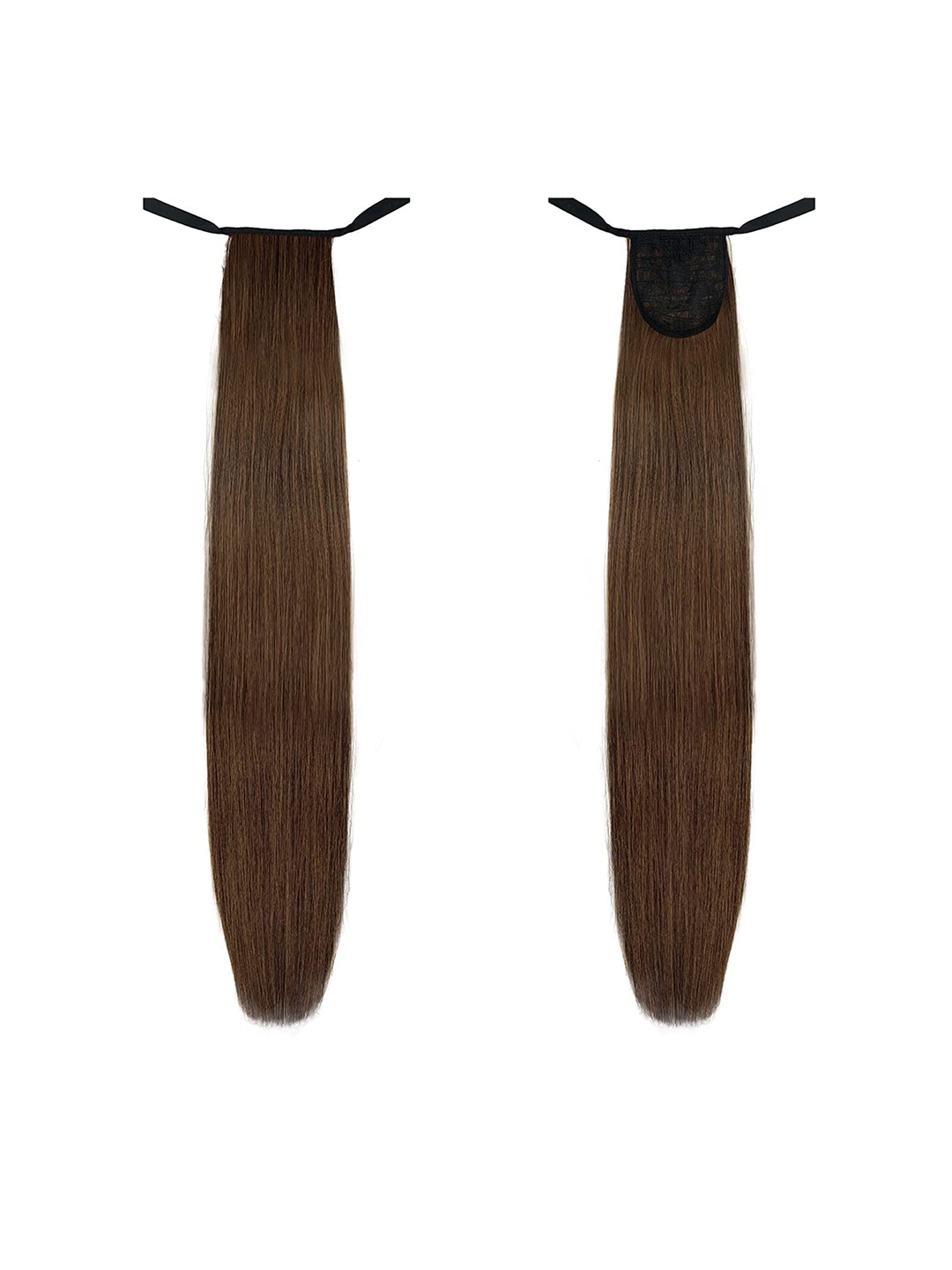 

CHANDERKASH Long Straight Ponytail Wrap Around Ribbon Long Straight Hair Extension, Brown