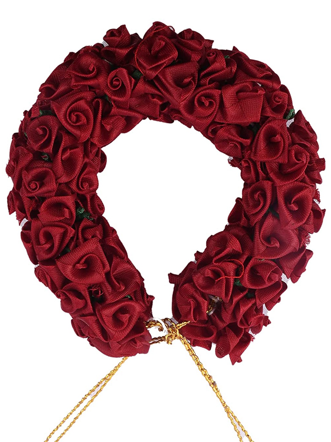 

CHANDERKASH Rose Gajra Hair Accessory, Maroon