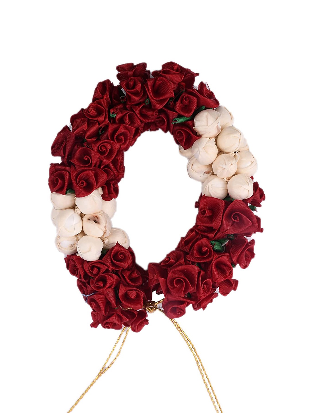 

CHANDERKASH Women Rose With Mogra Floral Gajra, Maroon