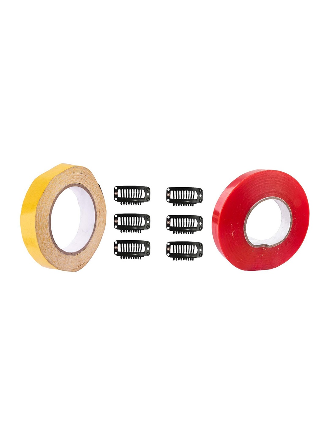 

CHANDERKASH Women Set of 8 Wig Attachment Hair Patch Tape With Extension Clips, Black