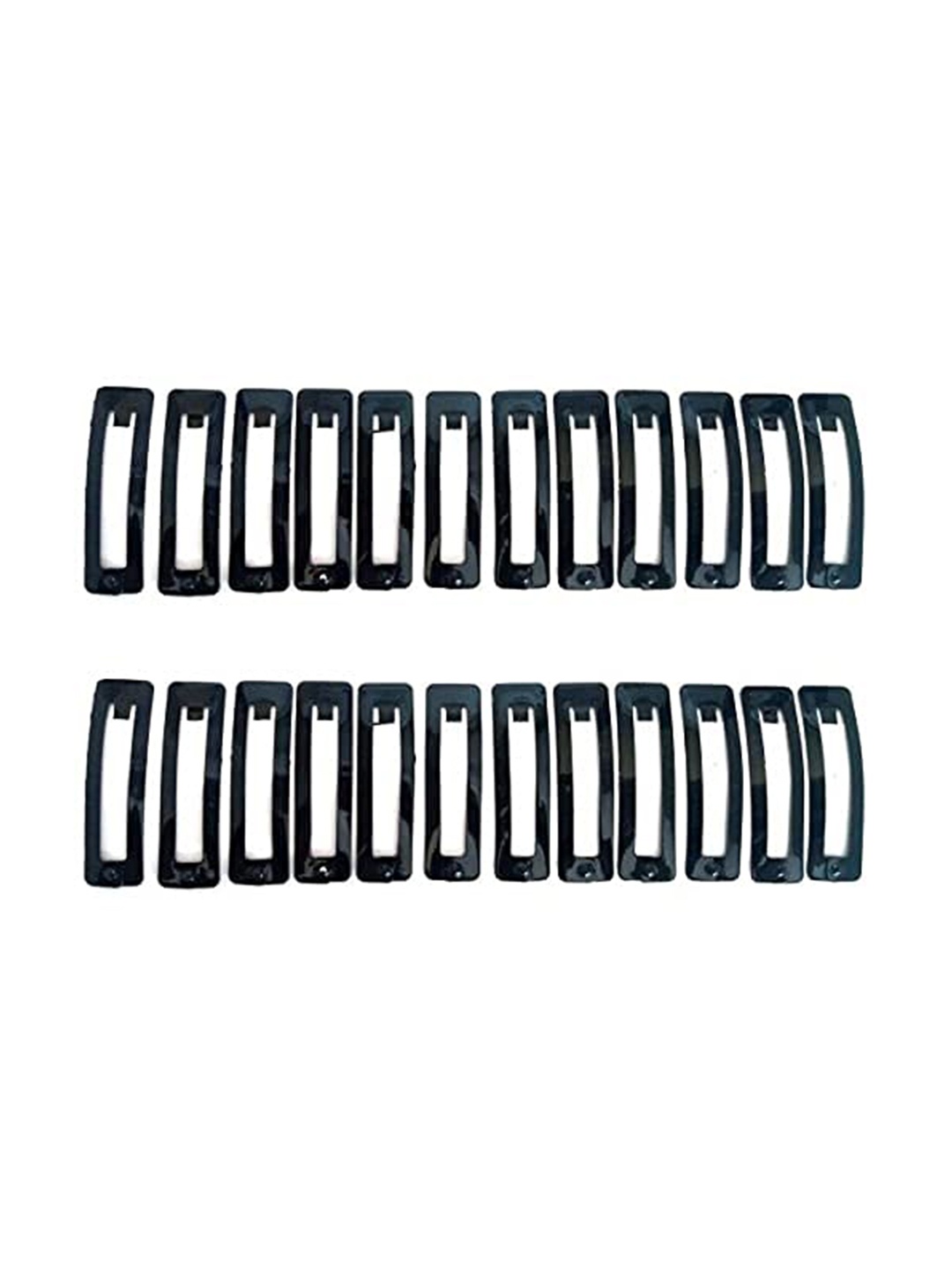 

CHANDERKASH Set of 24 Glossy and Matte Tic Tac Hair Clips, Black