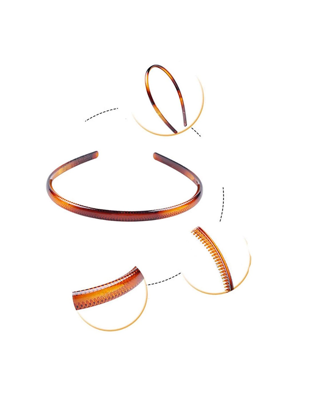 

CHANDERKASH Set of 4 Plastic Hair Bands, Black