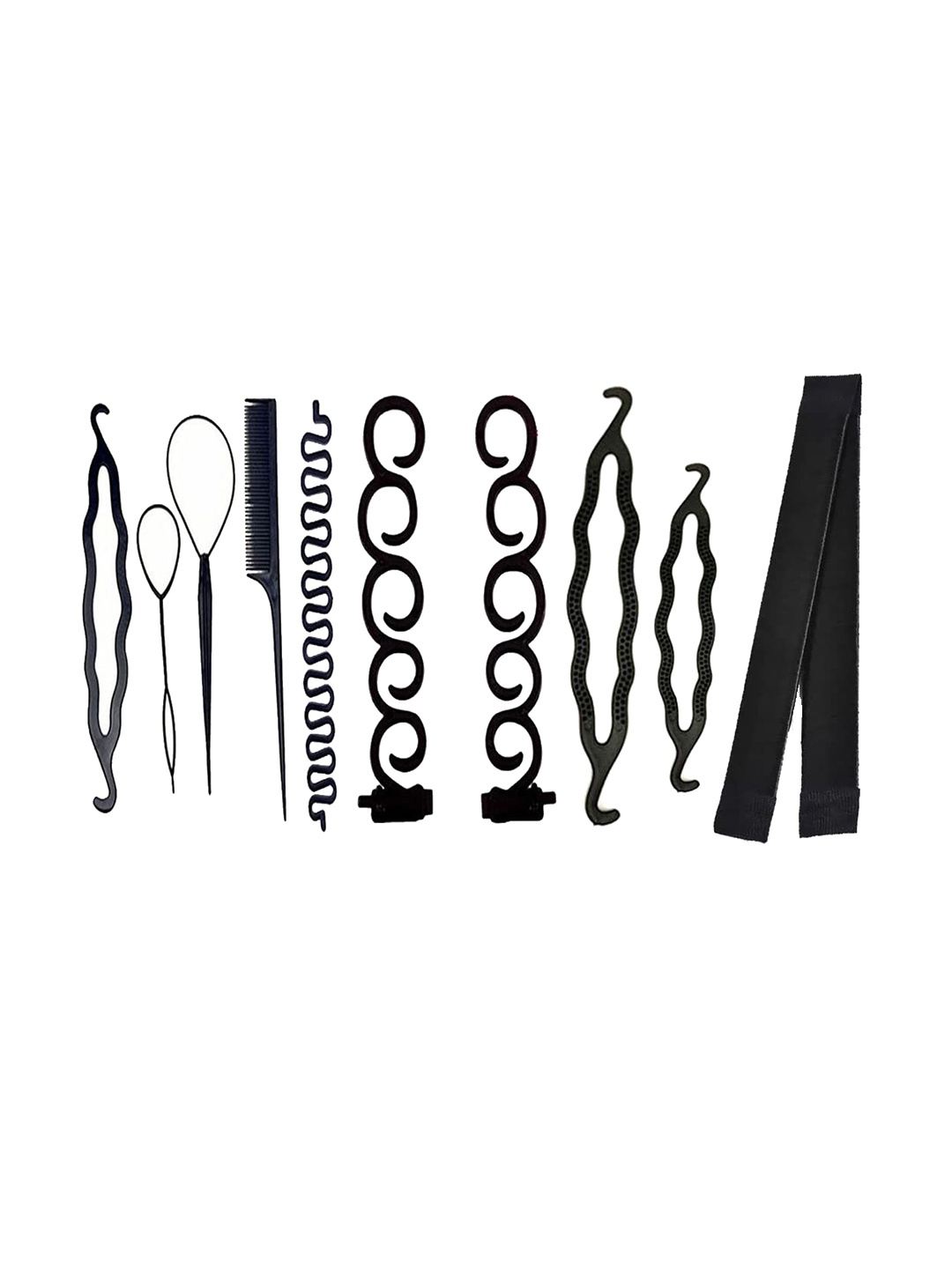 CHANDERKASH Women Set of 10 Hair Accessory, Black