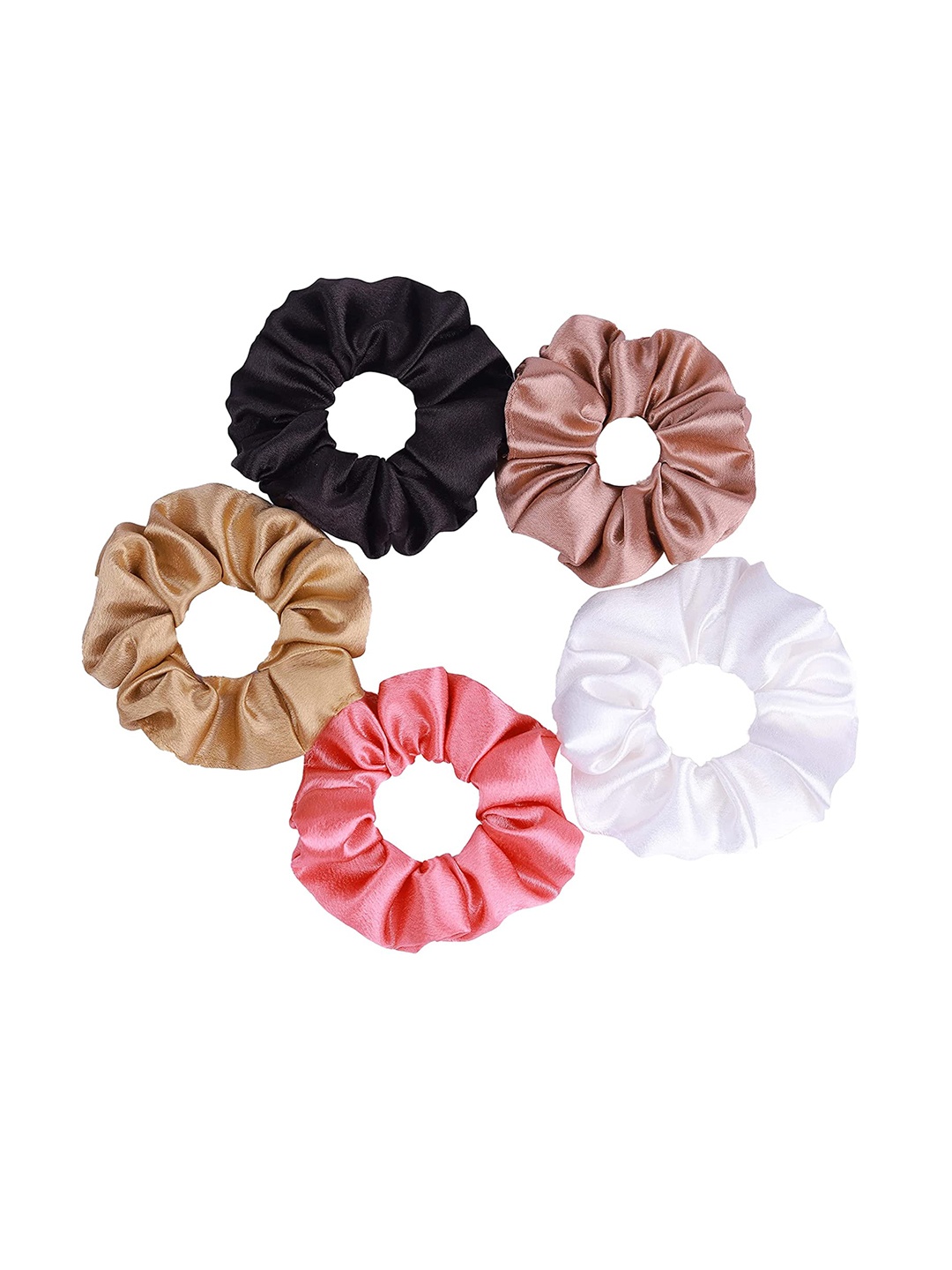 

CHANDERKASH Women Set of 5 Ponytail Holders, Beige