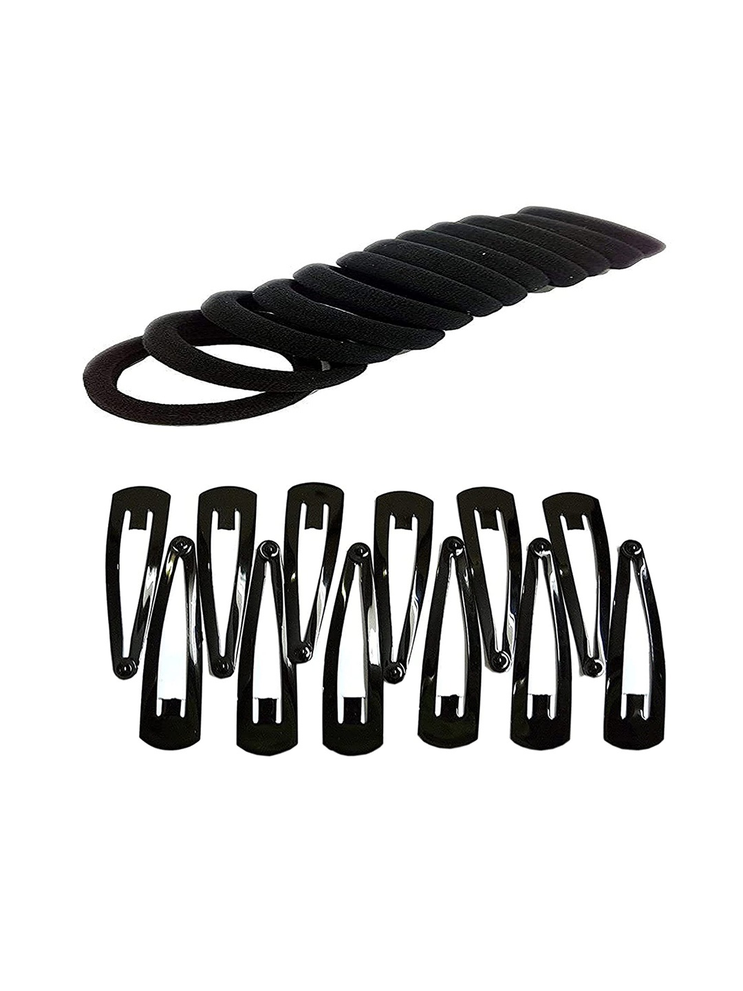 

CHANDERKASH Women Set of 24 Hair Clips And Ponytail Holder Accessory Set, Black