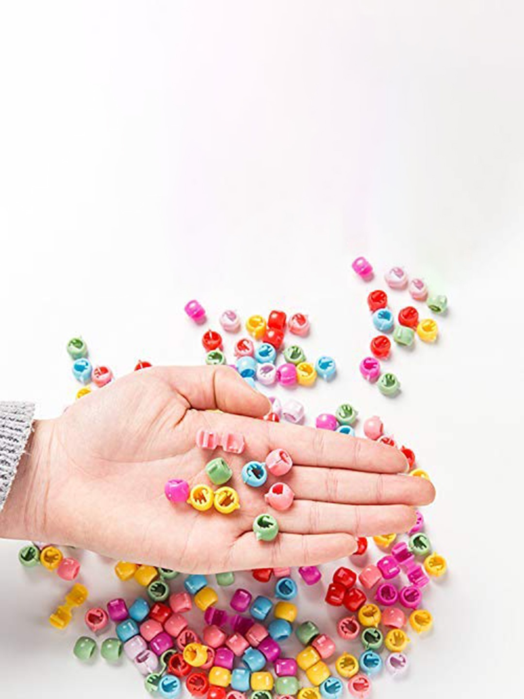 

CHANDERKASH Women Set Of 100 Small Hair Beads, Pink