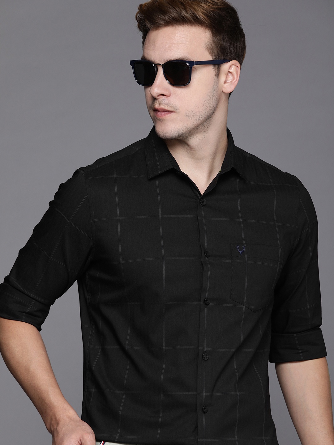 

Allen Solly Checked Casual Shirt, Black