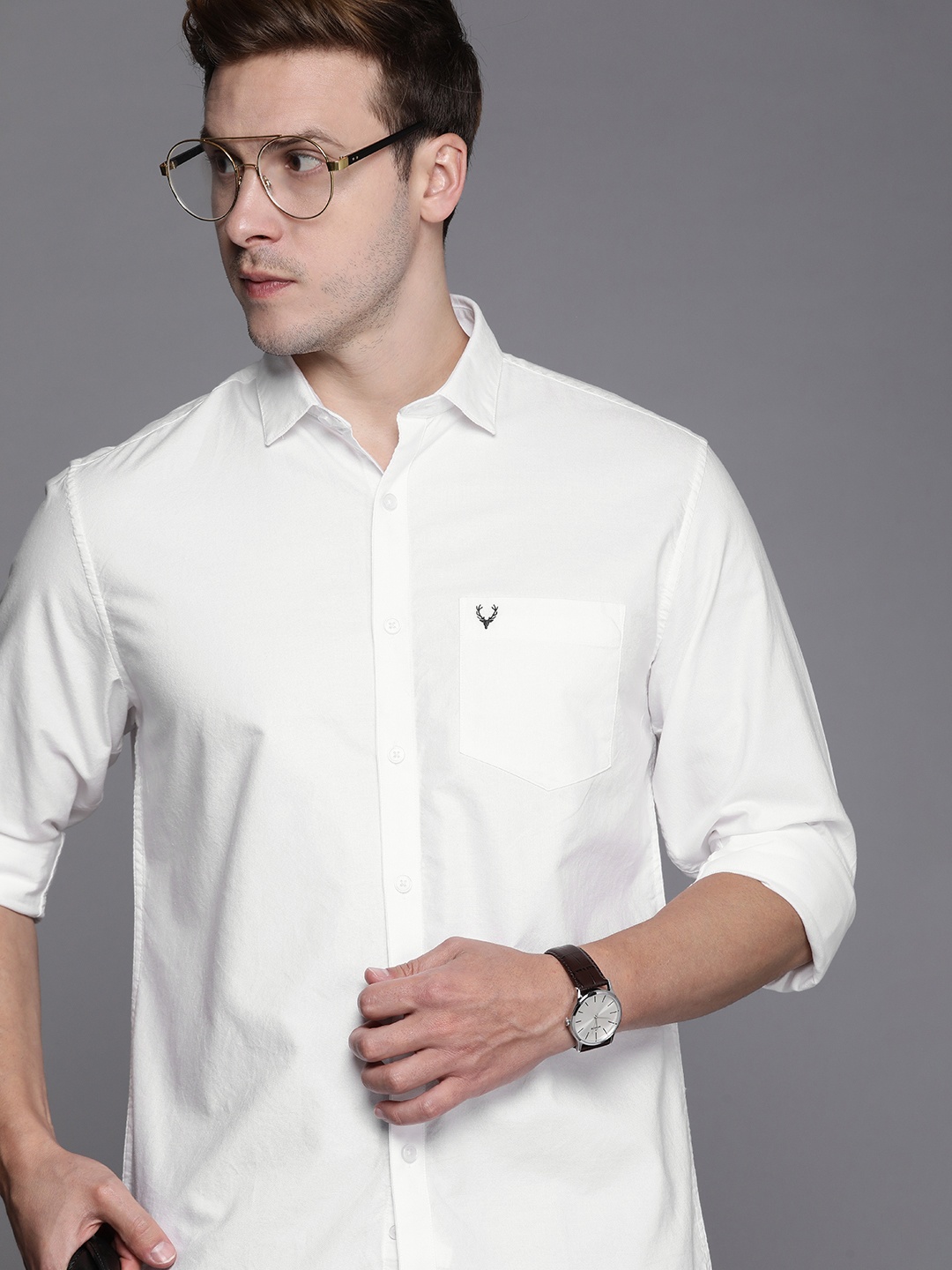 

Allen Solly Solid Casual Shirt, White