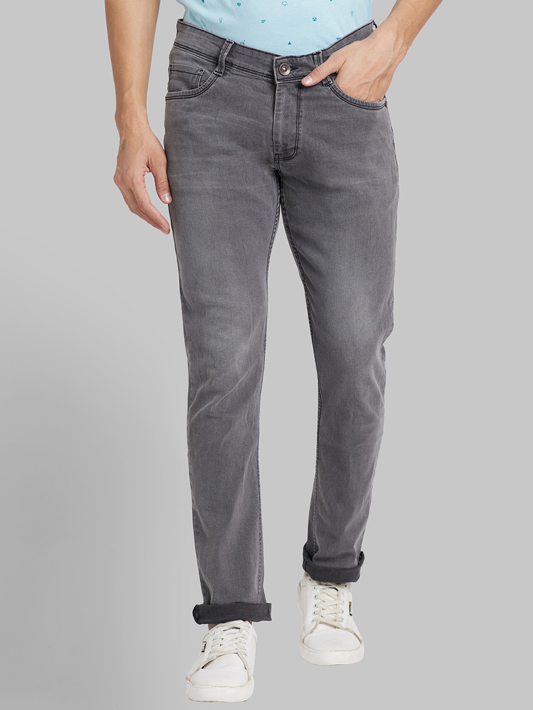 

Park Avenue Men Mid Rise Heavy Fade Jeans, Grey