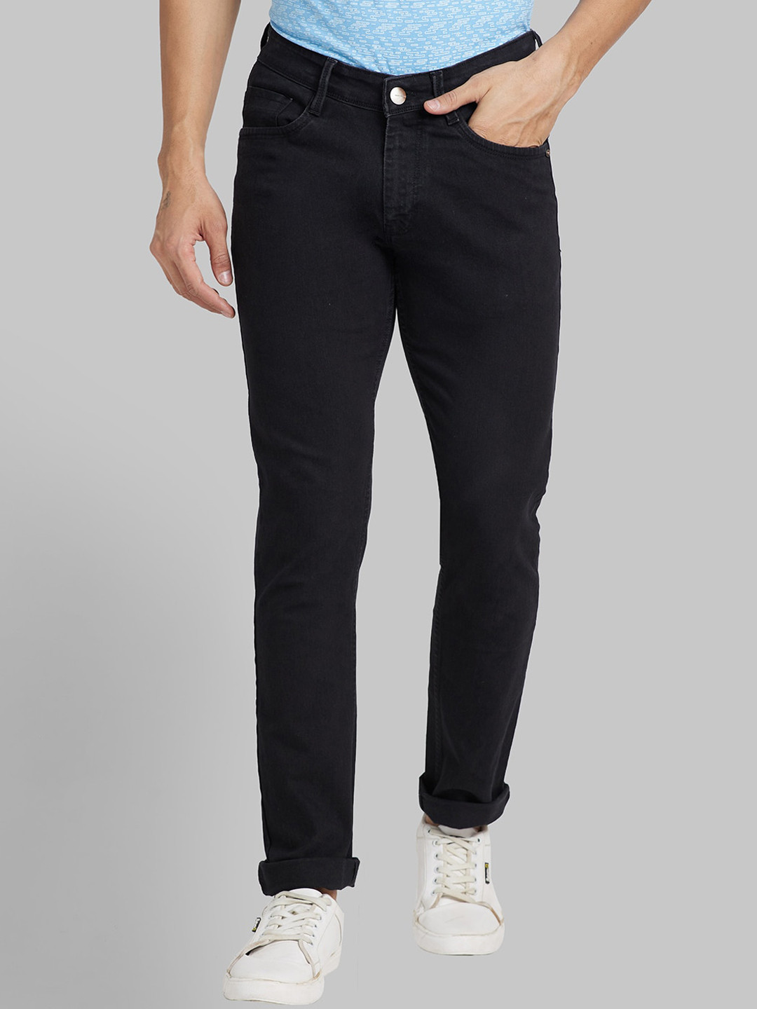 

Park Avenue Men Clean Look Mid Rise Jeans, Black