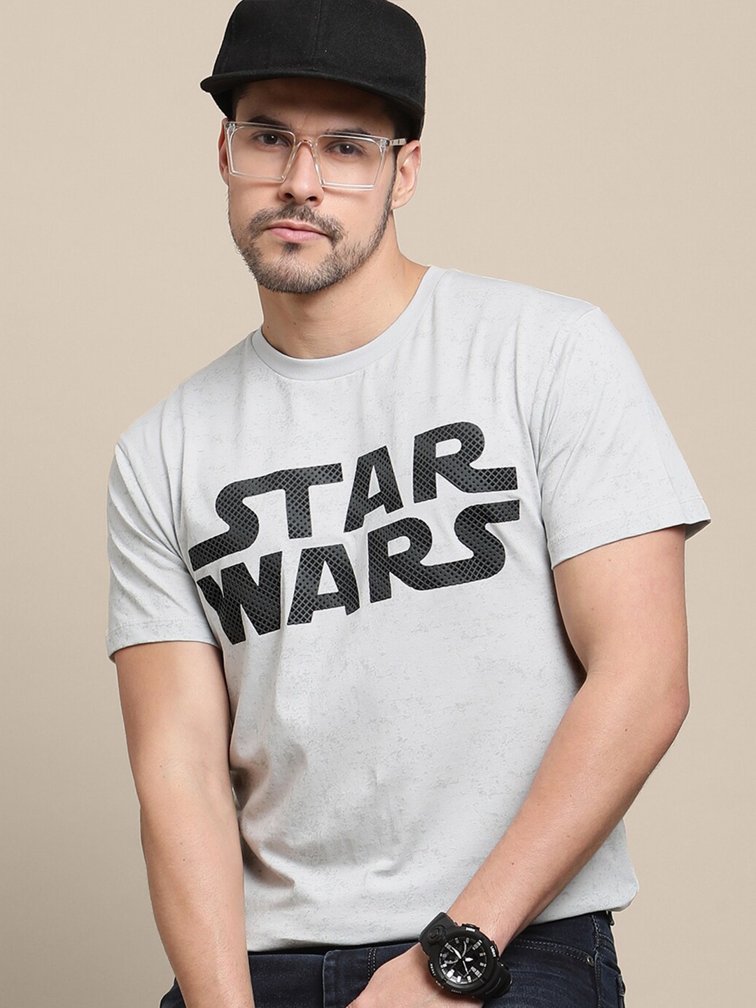 

Free Authority Men Star Wars Printed Tshirt, Grey