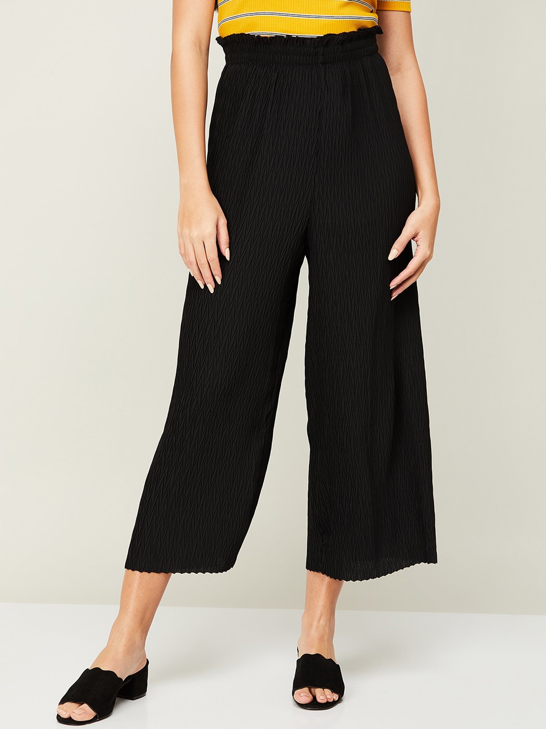 

CODE by Lifestyle Women High-Rise Culottes Trousers, Black
