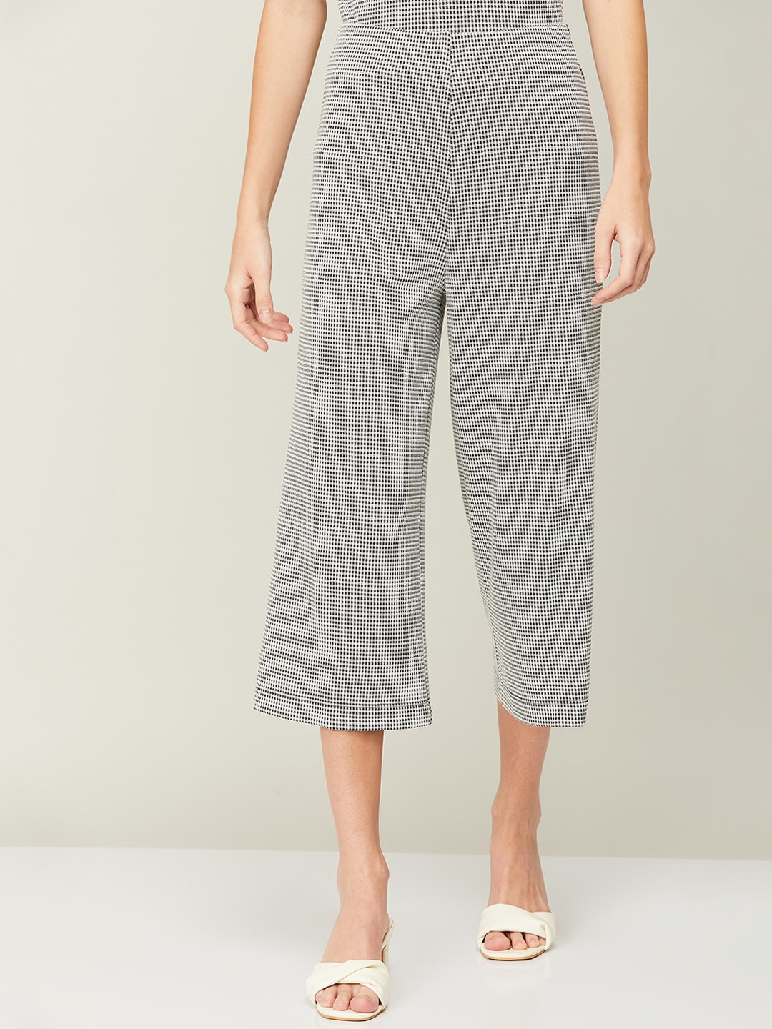 

CODE by Lifestyle Women Printed High-Rise Culottes, Black