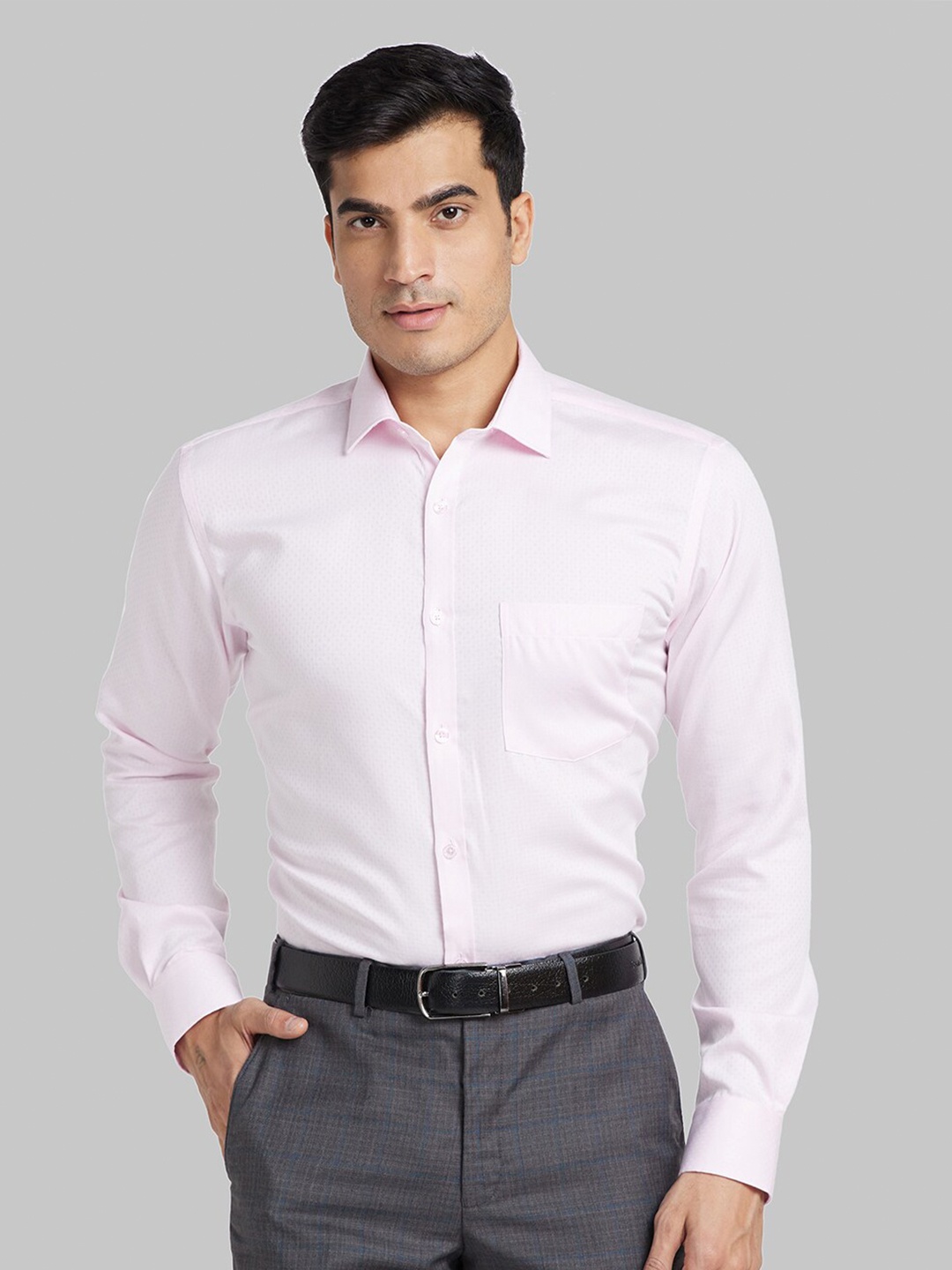 

Park Avenue Slim Fit Striped Cotton Formal Shirt, Pink