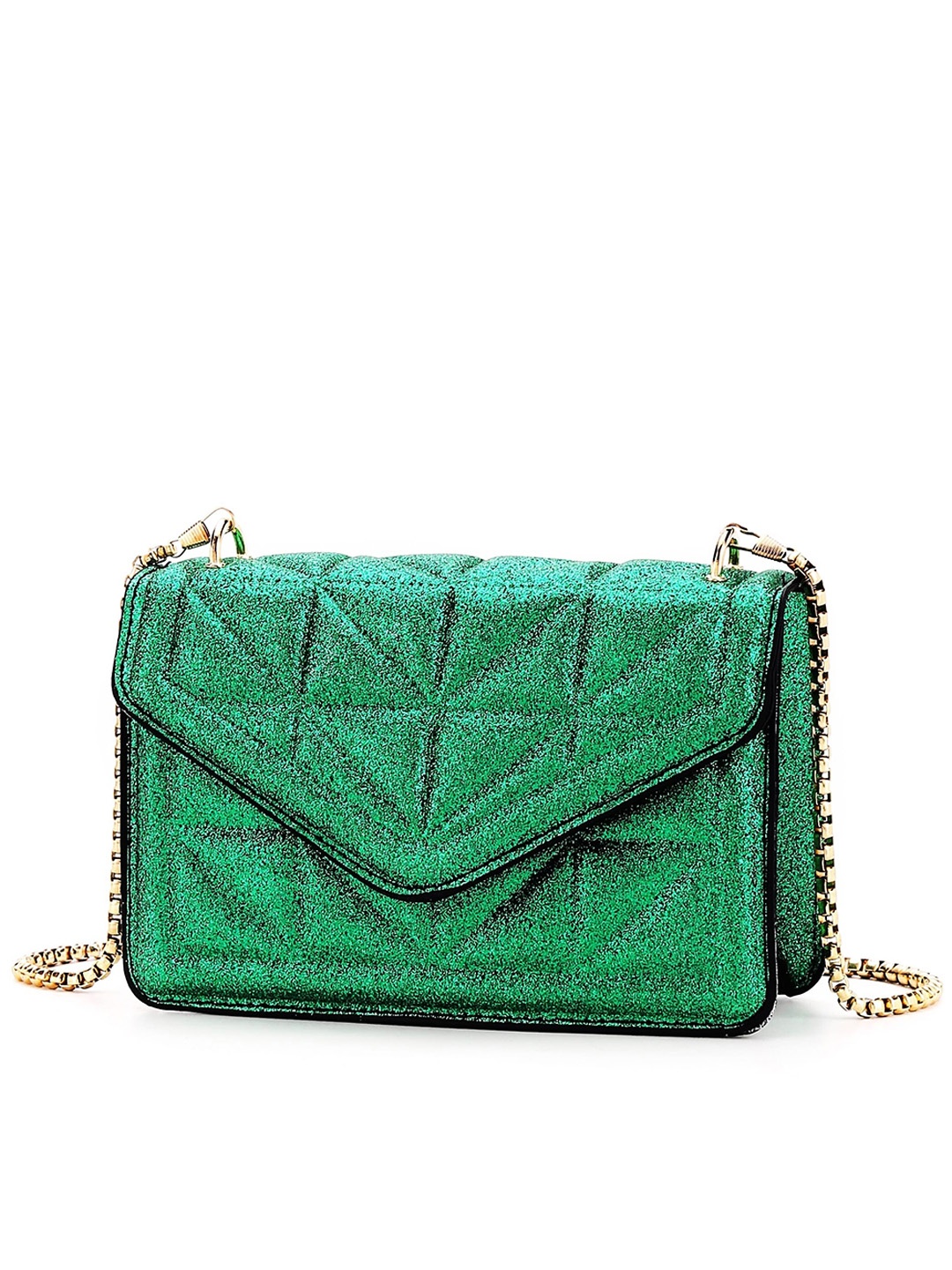 

Diva Dale PU Shimmer Sling Bag, Green