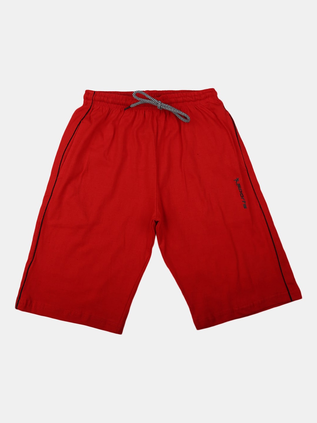 

V-Mart Boys Mid Rise Cotton Regular Shorts, Red