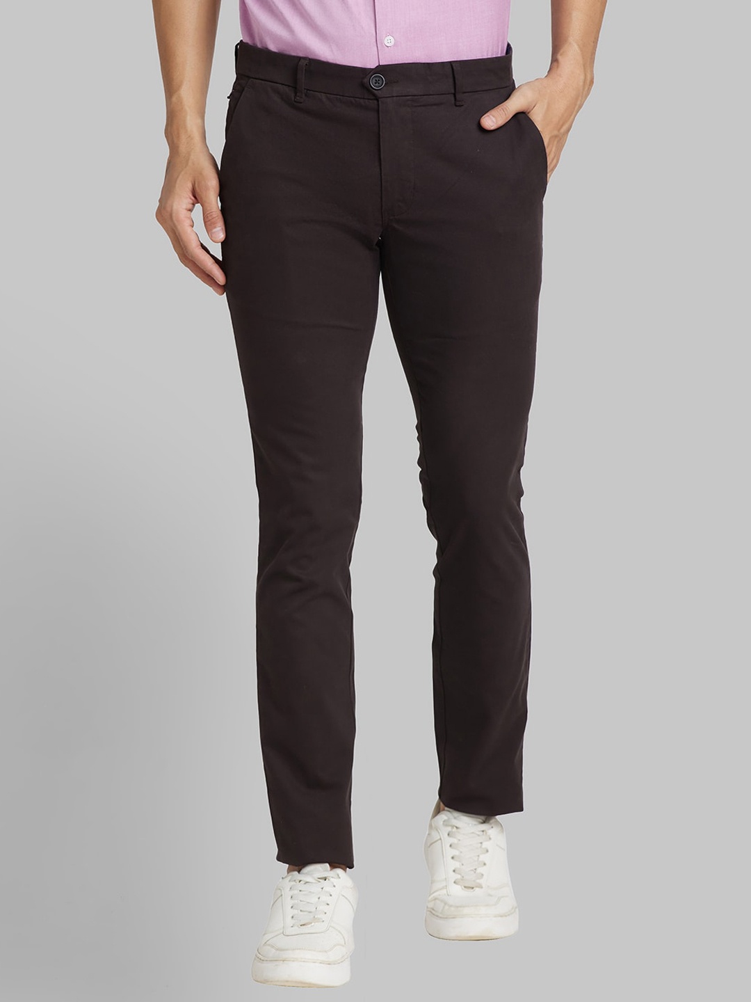 

Parx Men Brown Slim Fit Trousers