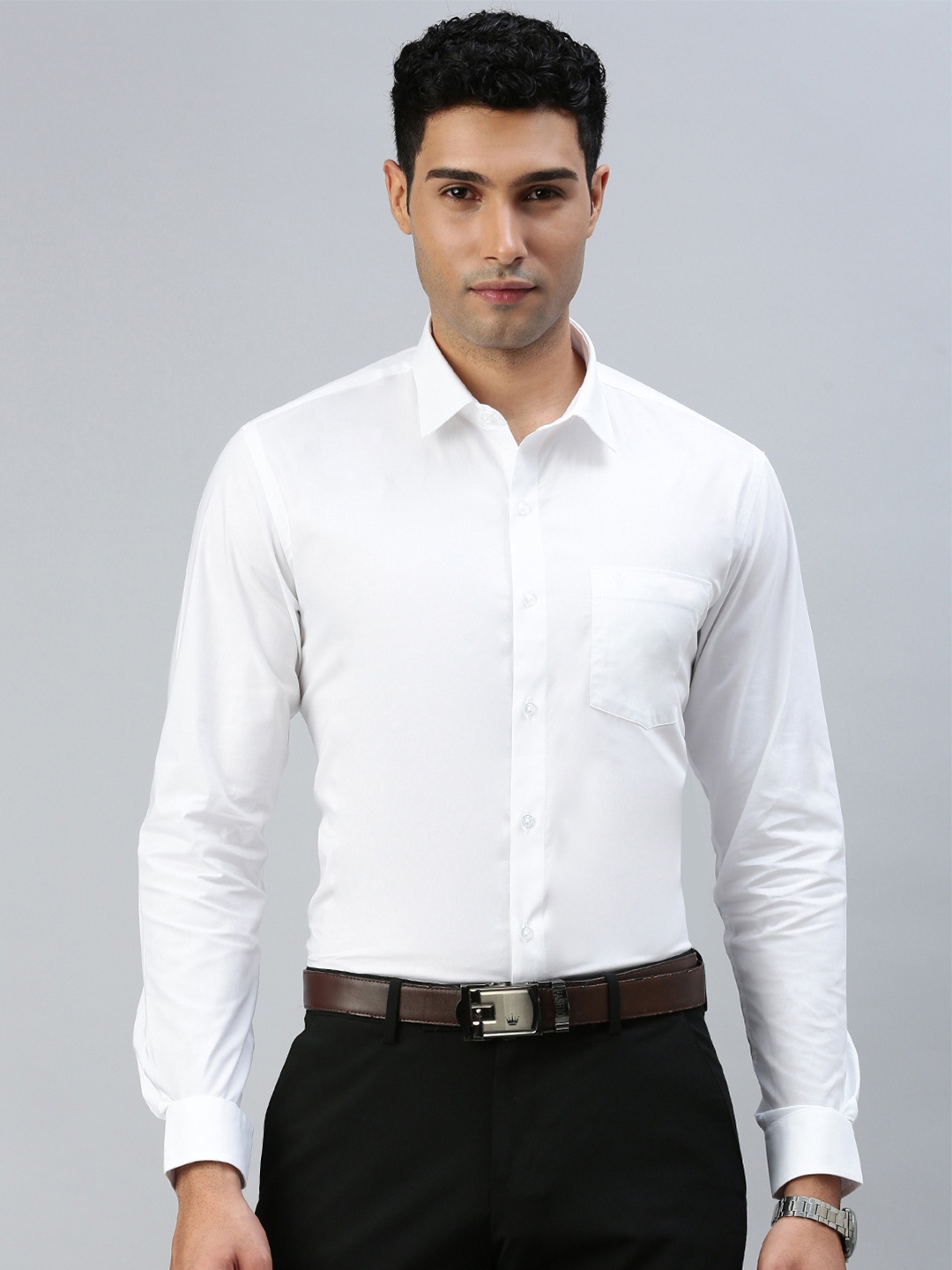 

Ramraj Spread Collar Cotton Casual Shirt, White