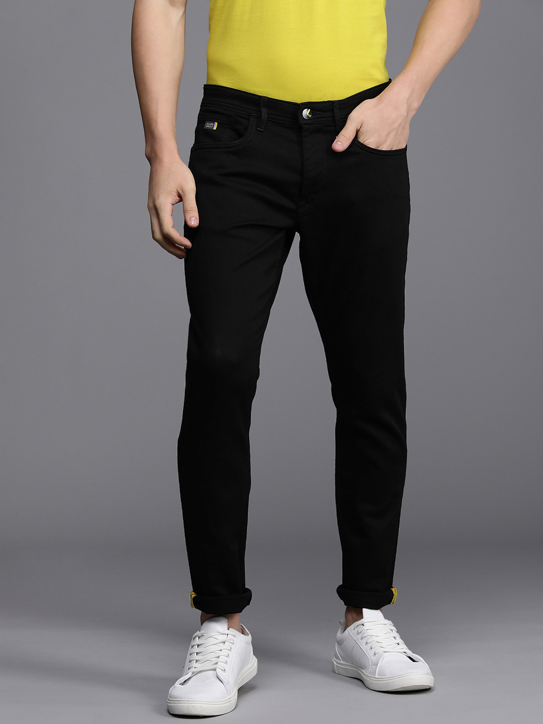 

Allen Solly Sport Men Mid Rise Slim Fit Dark Shade Stretchable Jeans, Black