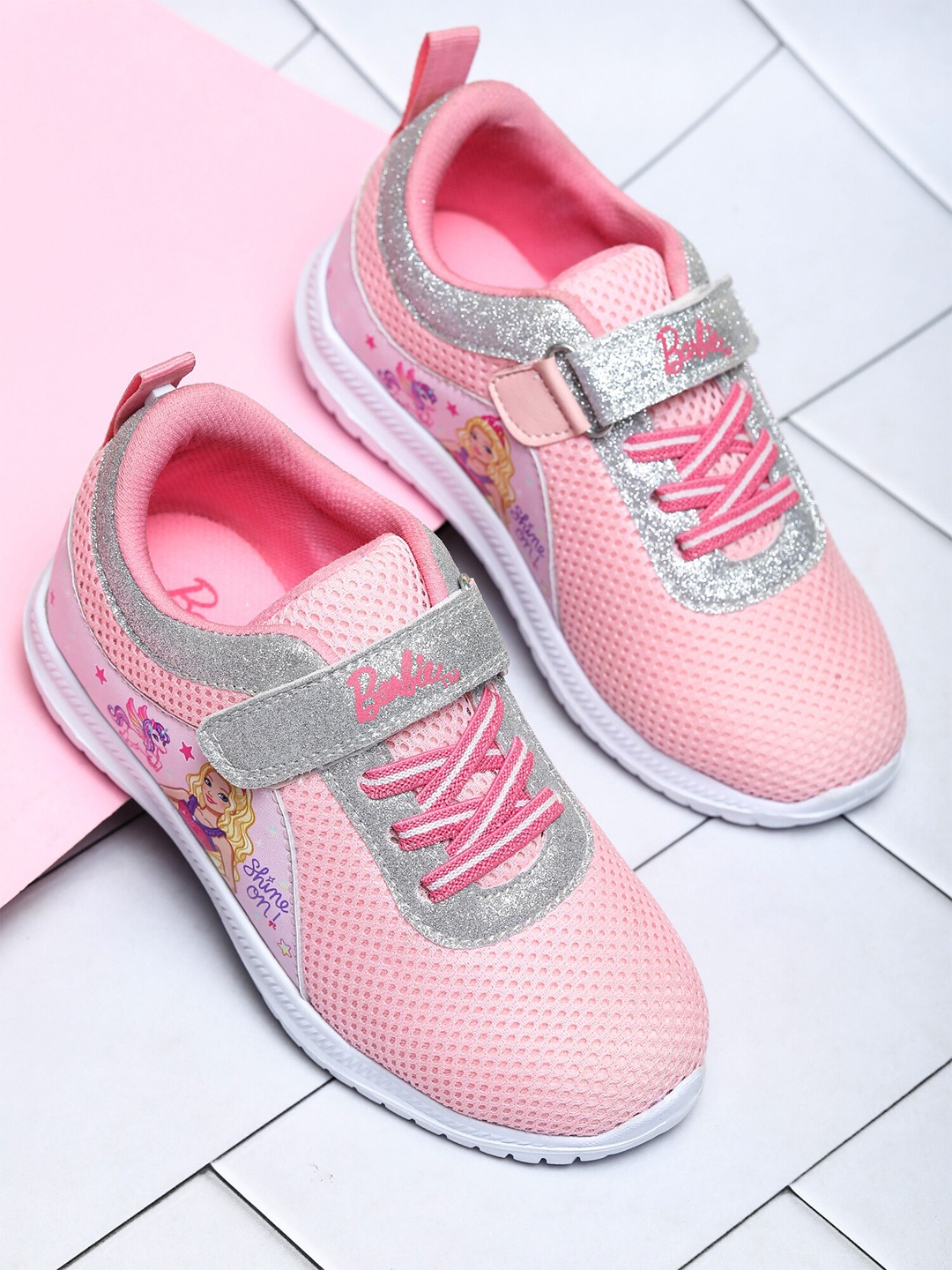 

toothless Girls Mesh Running Sports Shoes, Pink