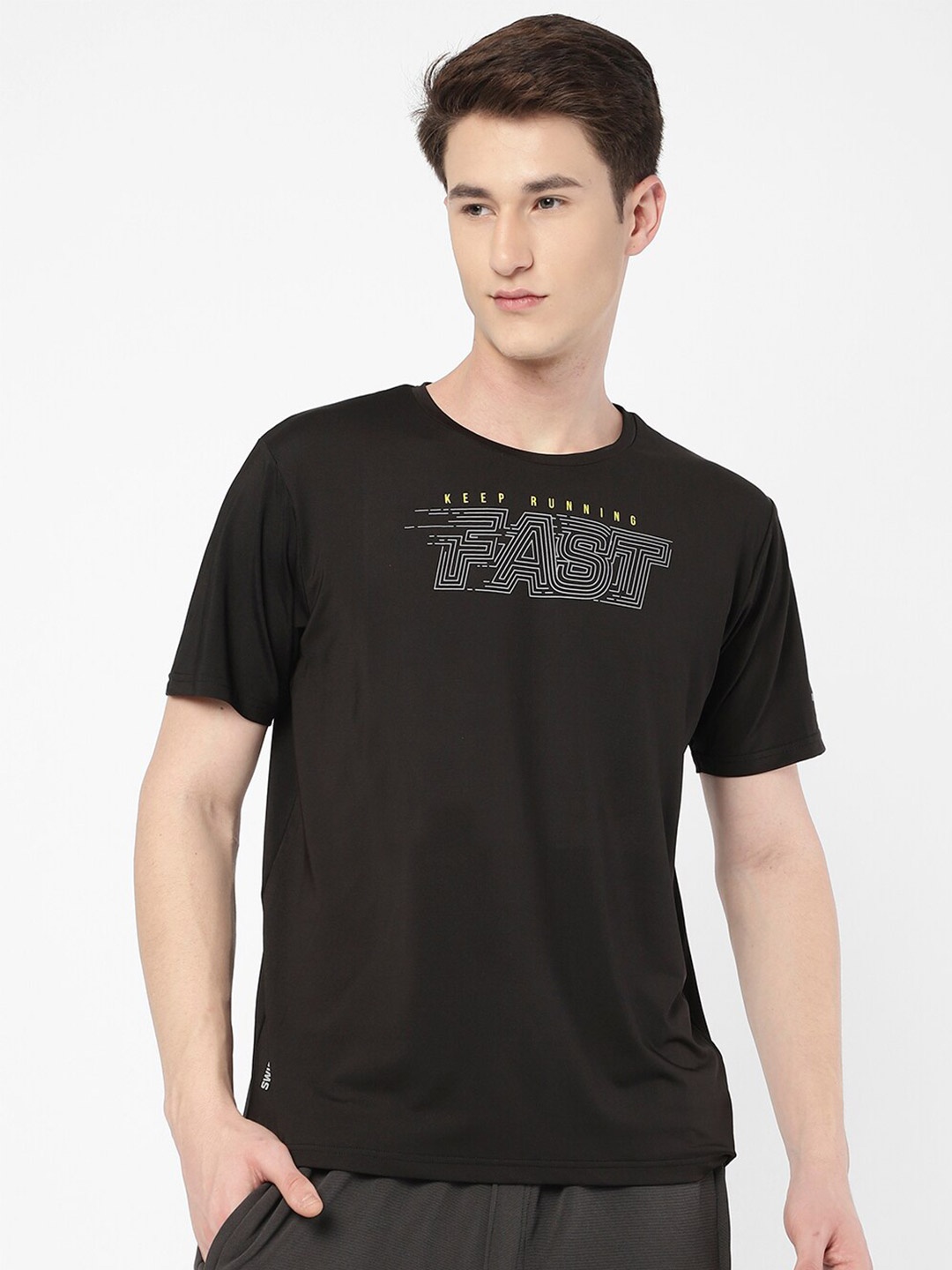

R&B Typography Printed T-shirt, Black