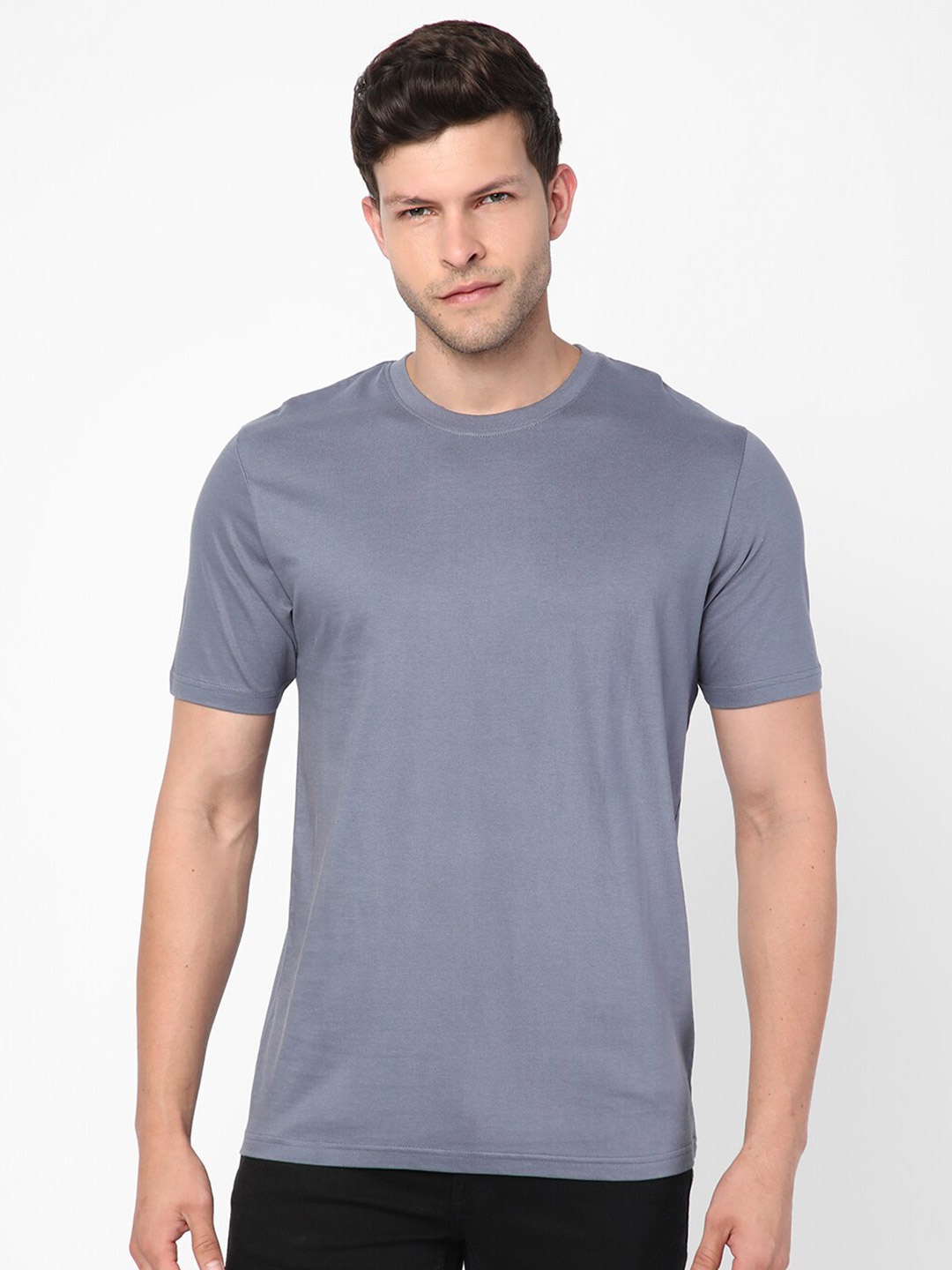 

R&B Short Sleeves Cotton T-shirt, Grey