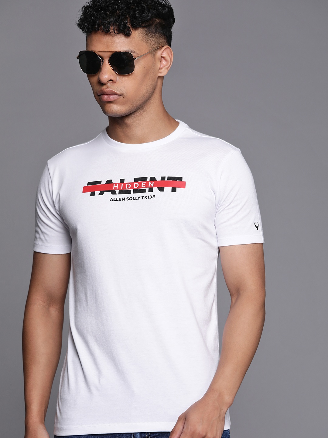 

Allen Solly Sport Brand Logo Printed T-shirt, White