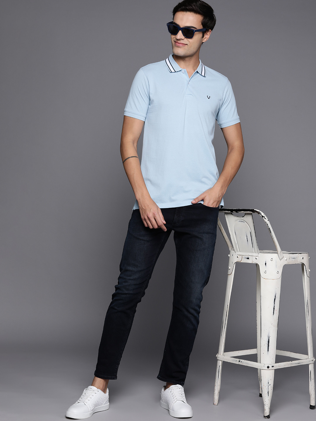 

Allen Solly Tribe Polo Collar Regular Fit T-shirt, Blue